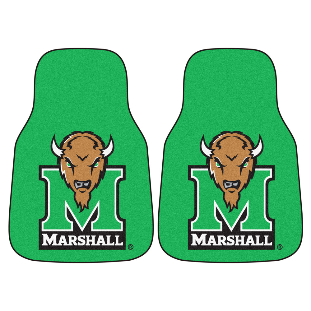 Marshall Thundering Herd 27" x 18" Auto Floor Mat (Set of 2 Car Mats)