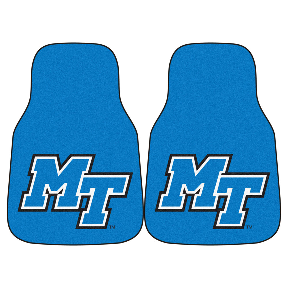 Middle Tennessee State Blue Raiders 27" x 18" Auto Floor Mat (Set of 2 Car Mats)