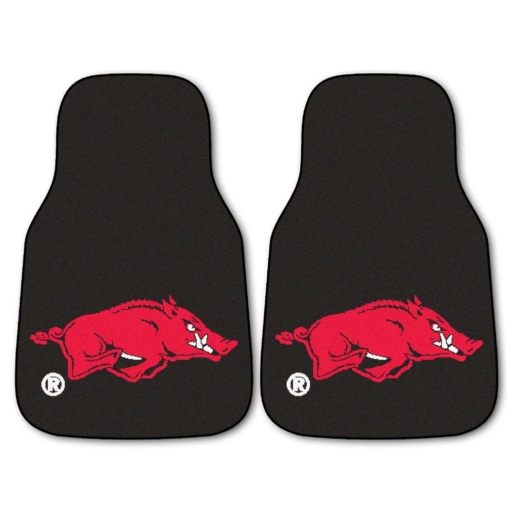 Arkansas Razorbacks 27" x 18" Auto Floor Mat (Set of 2 Car Mats)