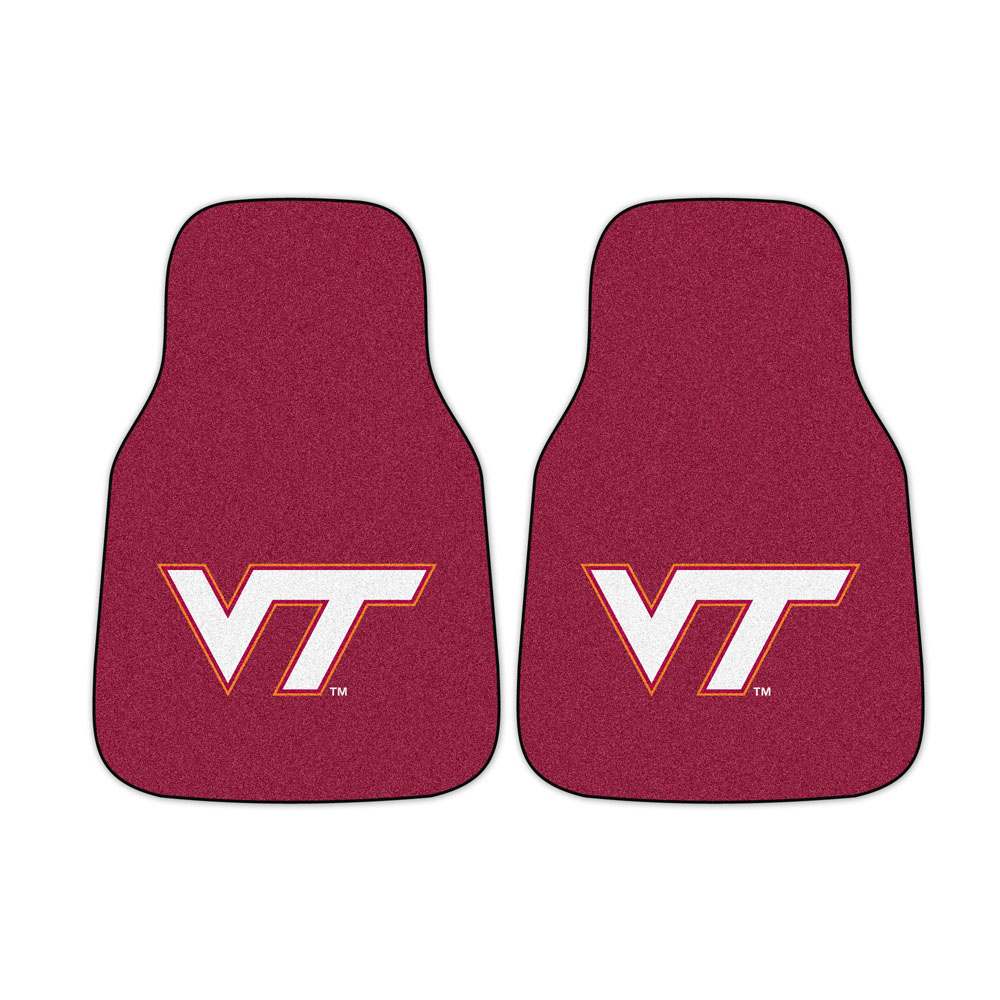 Virginia Tech Hokies 27" x 18" Auto Floor Mat (Set of 2 Car Mats)