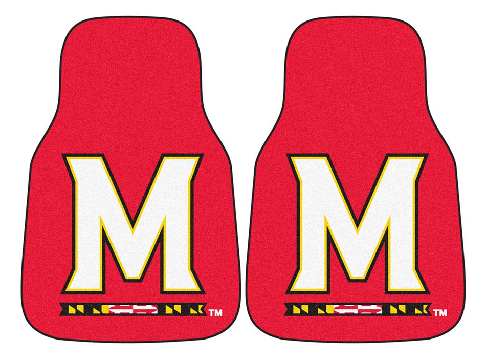 Maryland Terrapins 27" x 18" Auto Floor Mat (Set of 2 Car Mats)