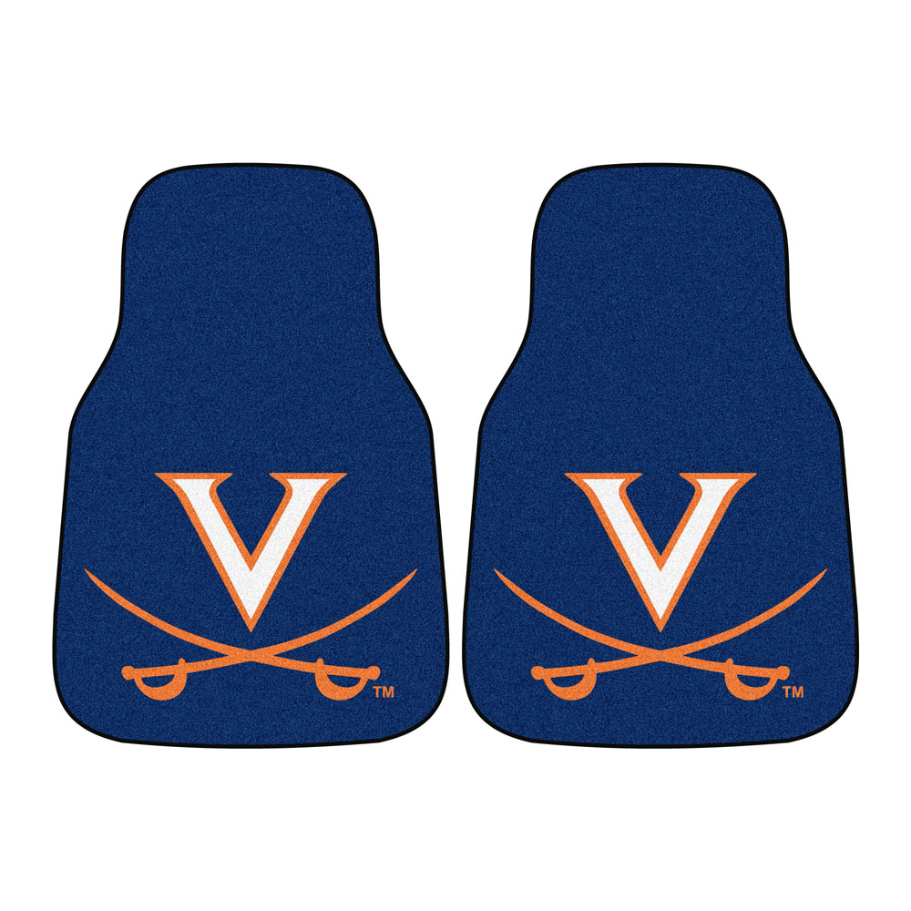 Virginia Cavaliers 27" x 18" Auto Floor Mat (Set of 2 Car Mats)