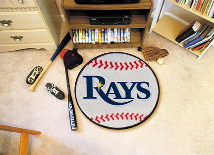 27" Round Tampa Bay Rays Baseball Mat