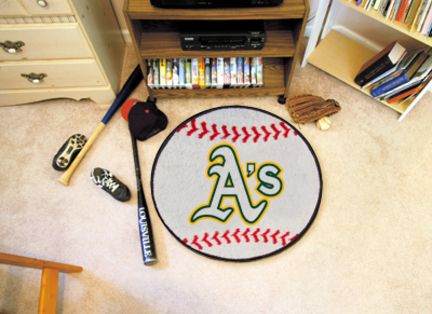 27" Round Oakland Athletics Baseball Mat