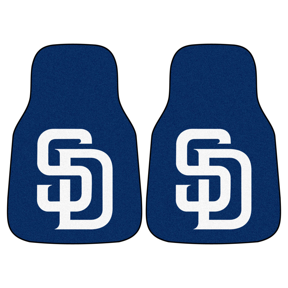 San Diego Padres 27" x 18" Auto Floor Mat (Set of 2 Car Mats)