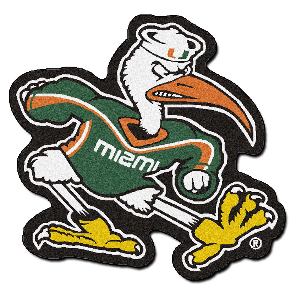 Miami Hurricanes 3' x 3' Mascot Mat