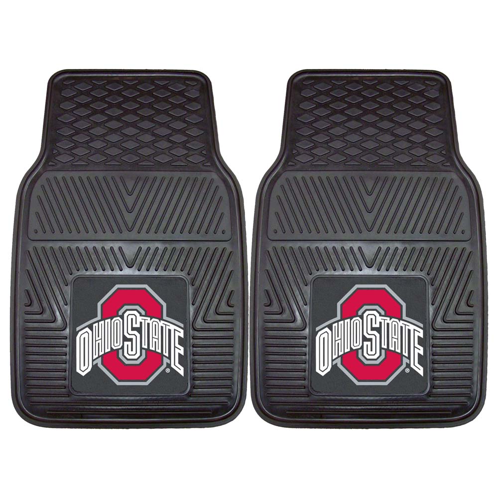 Ohio State Buckeyes 18" x 27" Heavy Duty 2-Piece Vinyl Car Mat Set