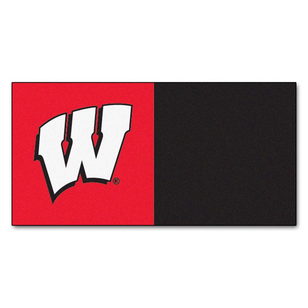 Wisconsin Badgers 18" x 18" Carpet Tiles (Box of 20)