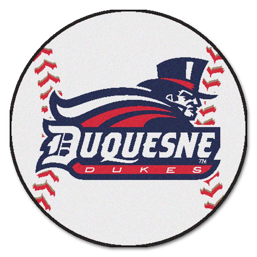 27" Round Duquesne Dukes Baseball Mat