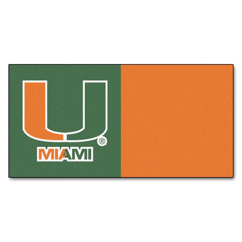 Miami Hurricanes 18" x 18" Carpet Tiles (Box of 20)