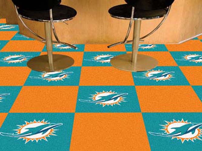 Miami Dolphins 18" x 18" Carpet Tiles (Box of 20)