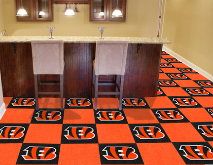 Cincinnati Bengals 18" x 18" Carpet Tiles (Box of 20)