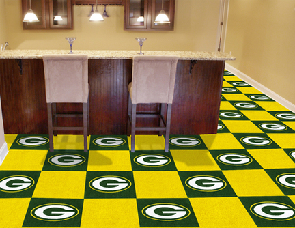 Green Bay Packers 18" x 18" Carpet Tiles (Box of 20)