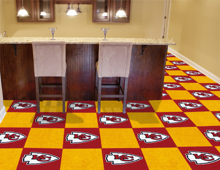 Kansas City Chiefs 18" x 18" Carpet Tiles (Box of 20)