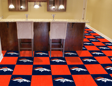 Denver Broncos 18" x 18" Carpet Tiles (Box of 20)