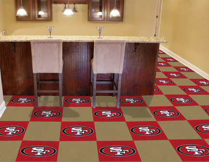 San Francisco 49ers 18" x 18" Carpet Tiles (Box of 20)