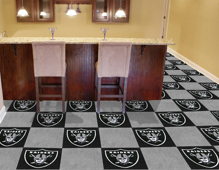 Oakland Raiders 18" x 18" Carpet Tiles (Box of 20)