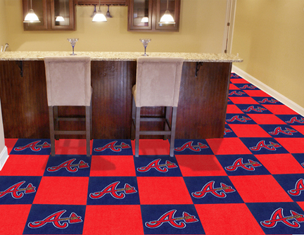 Atlanta Braves 18" x 18" Carpet Tiles (Box of 20)