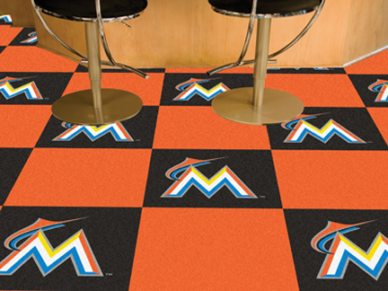 Miami Marlins 18" x 18" Carpet Tiles (Box of 20)