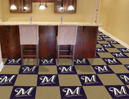 Milwaukee Brewers 18" x 18" Carpet Tiles (Box of 20)