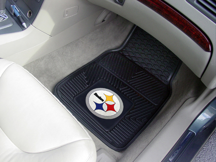 Pittsburgh Steelers 18" x 27" Heavy Duty 2-Piece Vinyl Car Mat Set