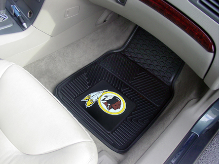 Washington Redskins 18" x 27" Heavy Duty 2-Piece Vinyl Car Mat Set