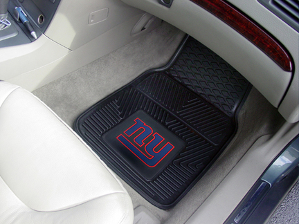 New York Giants 18" x 27" Heavy Duty 2-Piece Vinyl Car Mat Set