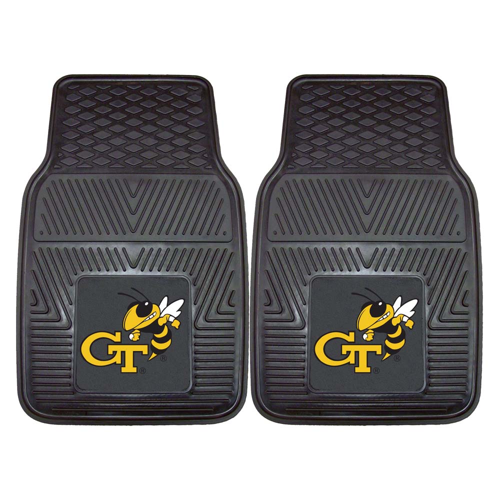 Georgia Tech Yellow Jackets 18" x 27" Heavy Duty 2-Piece Vinyl Car Mat Set