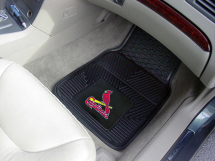 St. Louis Cardinals 18" x 27" Heavy Duty 2-Piece Vinyl Car Mat Set