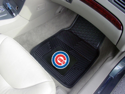 Chicago Cubs 18" x 27" Heavy Duty 2-Piece Vinyl Car Mat Set