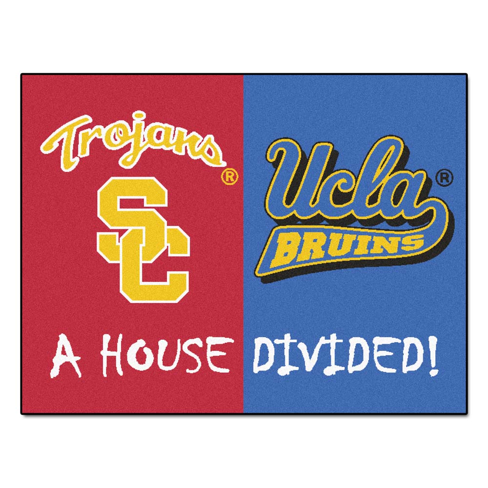 USC Trojans / UCLA Bruins "House Divided" 34" x 44.5" All Star Floor Mat