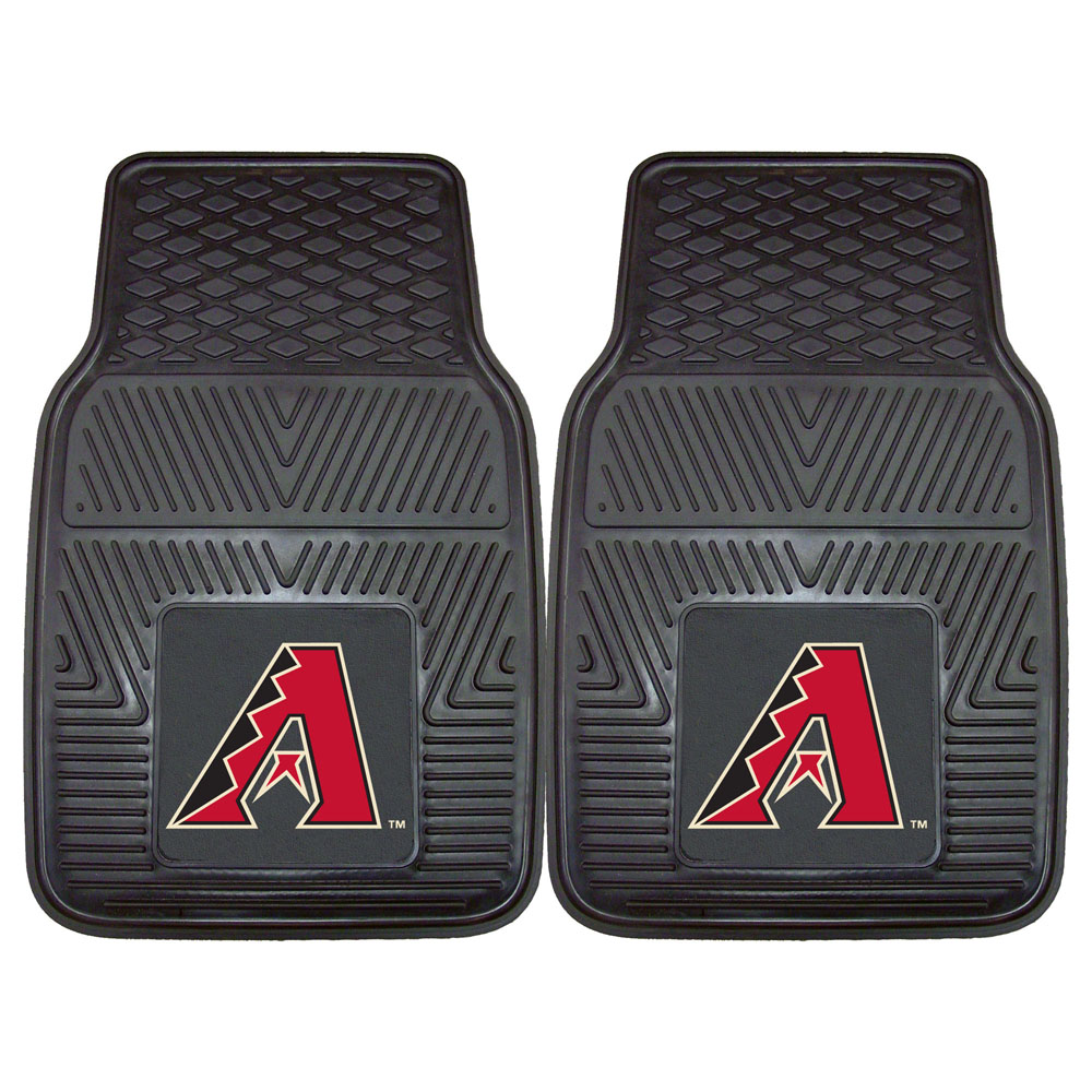 Arizona Diamondbacks 18" x 27" Heavy Duty 2-Piece Vinyl Car Mat Set