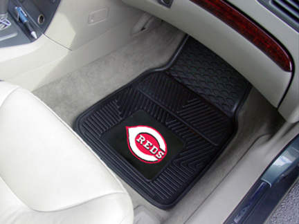 Cincinnati Reds 18" x 27" Heavy Duty 2-Piece Vinyl Car Mat Set