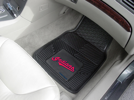 Cleveland Indians 18" x 27" Heavy Duty 2-Piece Vinyl Car Mat Set