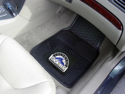 Colorado Rockies 18" x 27" Heavy Duty 2-Piece Vinyl Car Mat Set