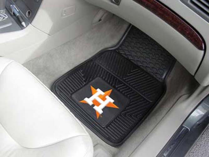 Houston Astros 18" x 27" Heavy Duty 2-Piece Vinyl Car Mat Set