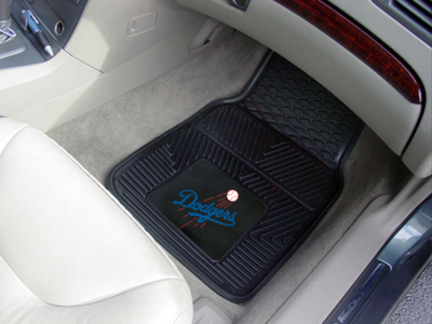 Los Angeles Dodgers 18" x 27" Heavy Duty 2-Piece Vinyl Car Mat Set