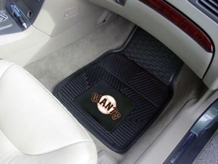 San Francisco Giants 18" x 27" Heavy Duty 2-Piece Vinyl Car Mat Set