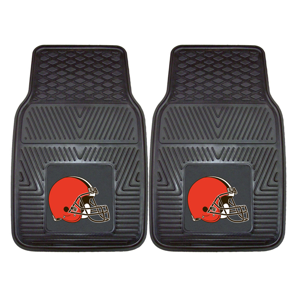 Cleveland Browns 18" x 27" Heavy Duty 2-Piece Vinyl Car Mat Set