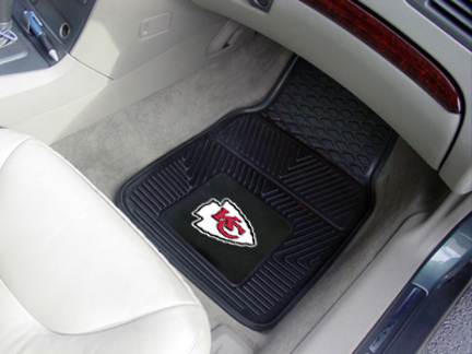 Kansas City Chiefs 18" x 27" Heavy Duty 2-Piece Vinyl Car Mat Set