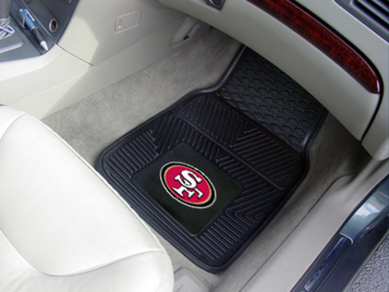 San Francisco 49ers 18" x 27" Heavy Duty 2-Piece Vinyl Car Mat Set