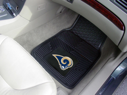 St. Louis Rams 18" x 27" Heavy Duty 2-Piece Vinyl Car Mat Set