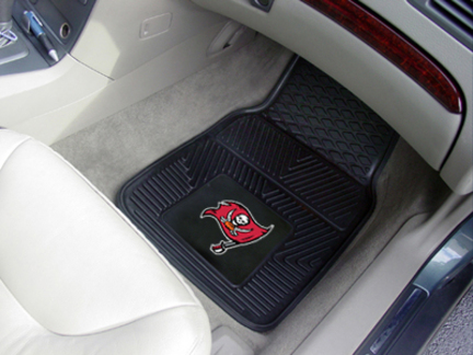 Tampa Bay Buccaneers 18" x 27" Heavy Duty 2-Piece Vinyl Car Mat Set