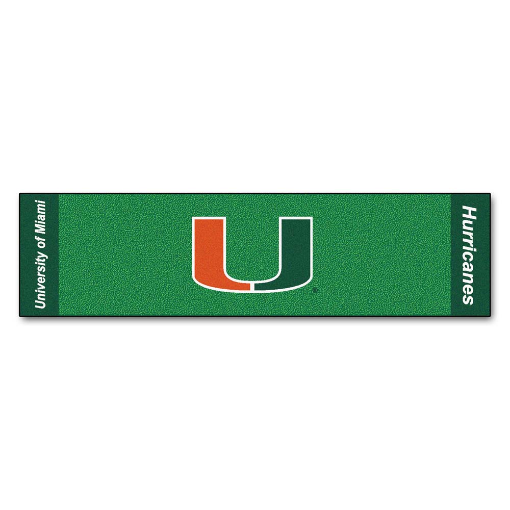 Miami Hurricanes 18" x 72" Putting Green Runner