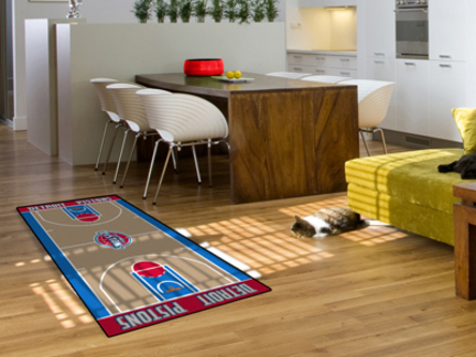 Detroit Pistons 30" x 54" Basketball Court Runner