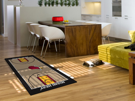 Miami Heat 30" x 54" Basketball Court Runner