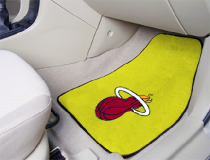 Miami Heat 18" x 27" Auto Floor Mat (Set of 2 Car Mats - Yellow)