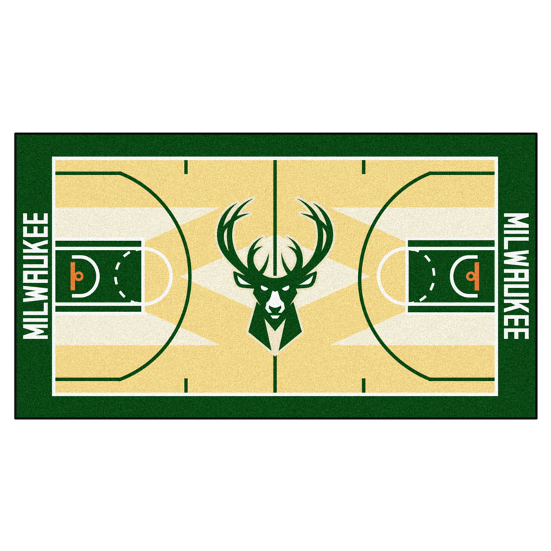 Milwaukee Bucks 30" x 54" Basketball Court Runner
