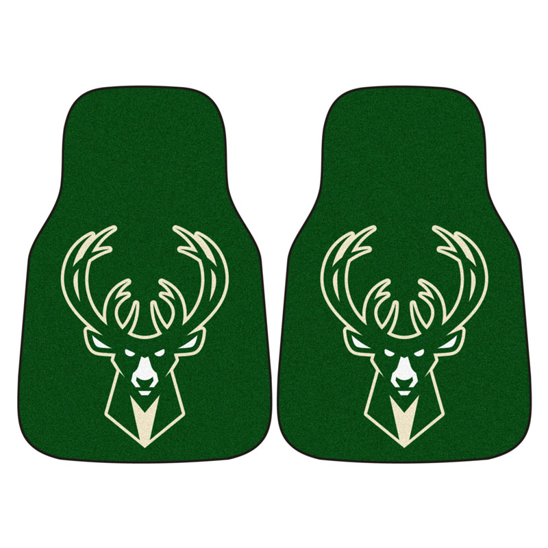 Milwaukee Bucks 18" x 27" Auto Floor Mat (Set of 2 Car Mats)