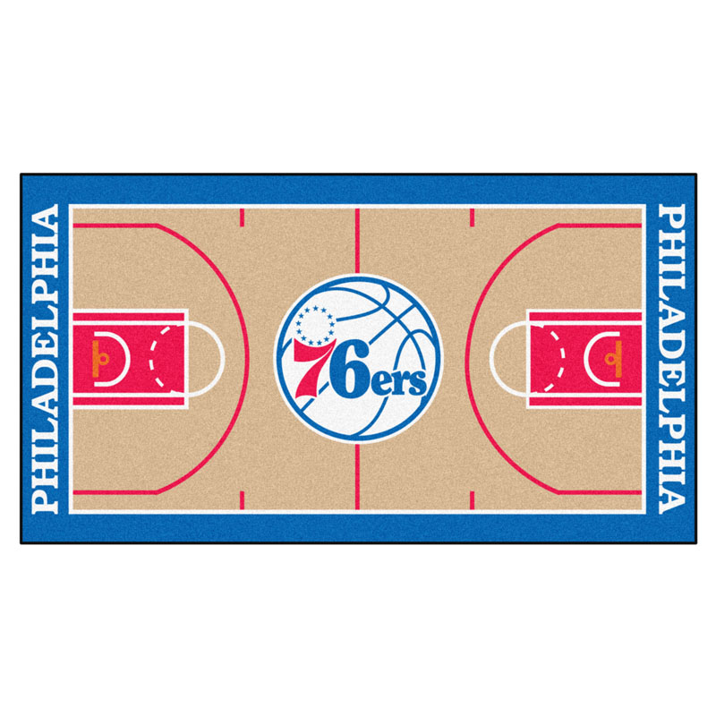 Philadelphia 76ers 30" x 54" Basketball Court Runner